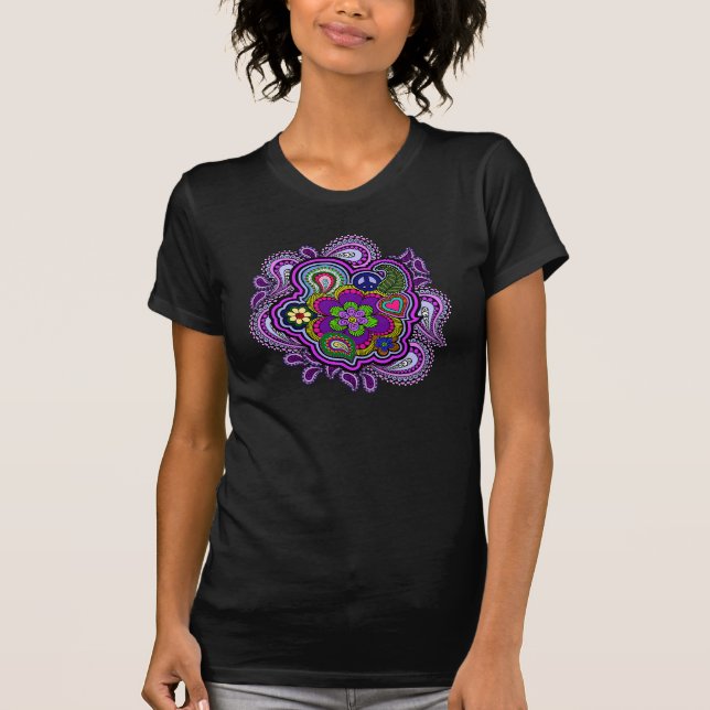 Psychedelic Purple Paisley T-Shirt (Front)