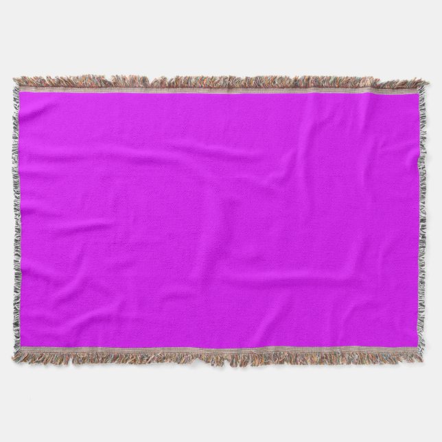 Psychedelic Purple Throw Blanket (Front)