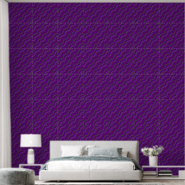 Psychedelic Purple Wavy Lines Wallpaper