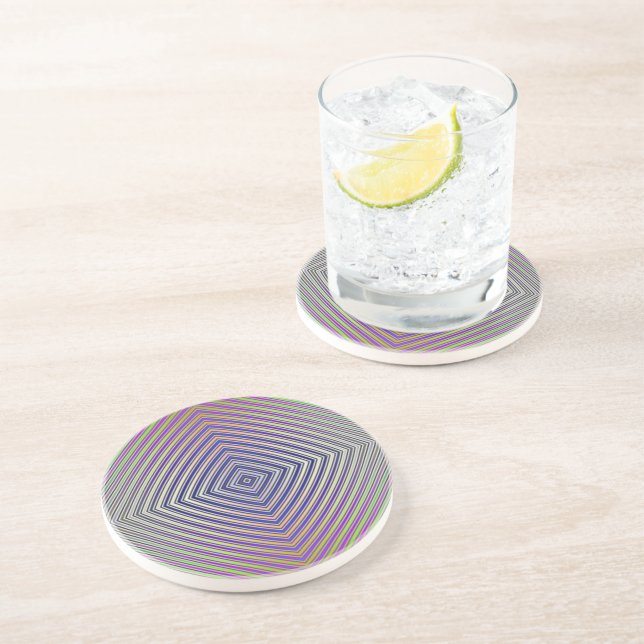 Psychedelic Pyramid Plan  Coaster (Side)