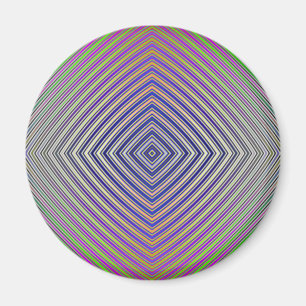 Psychedelic Pyramid Plan Magnet