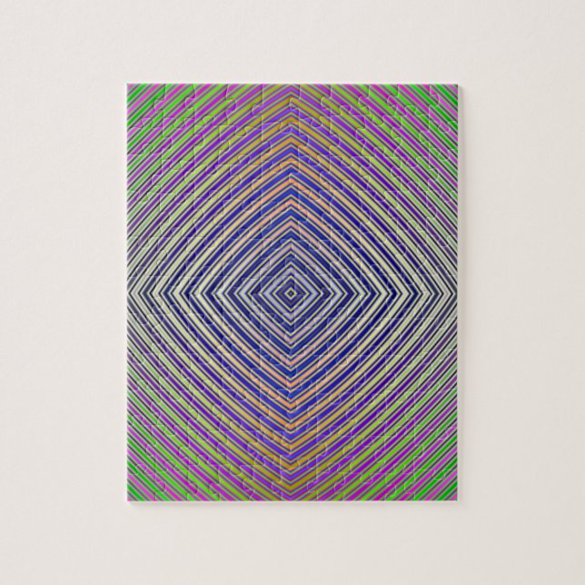 Psychedelic Pyramid Plan  Puzzle (Vertical)