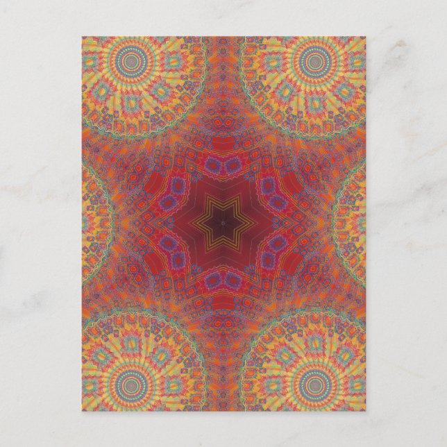 Psychedelic Radial Artwork: Postcard (Front)
