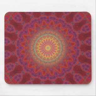 Psychedelic Radial Pattern: Mouse Mat