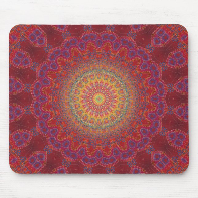 Psychedelic Radial Pattern: Mouse Mat (Front)