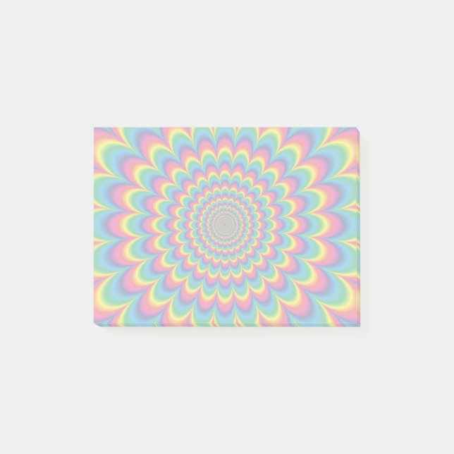Psychedelic rainbow abstract design post-it notes (Front)