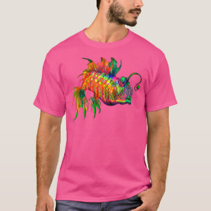 Psychedelic Rainbow Anglerfish Angler Fish Deep T-Shirt