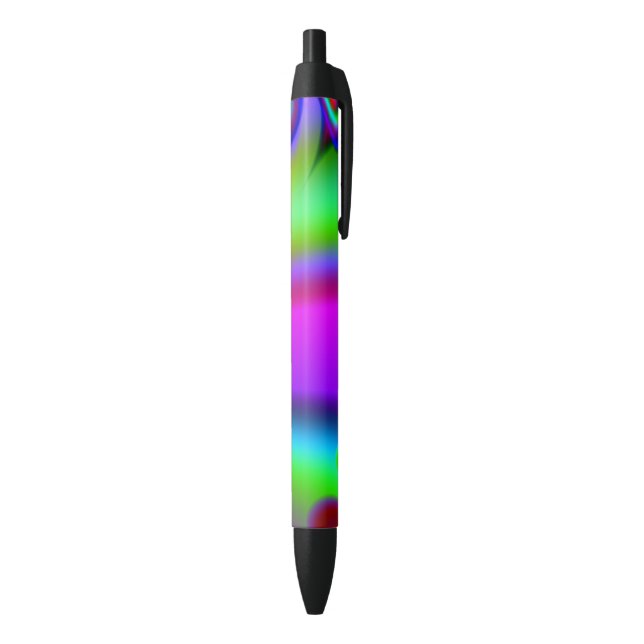 Psychedelic Rainbow Black Ink Pen (Bottom (Vertical))