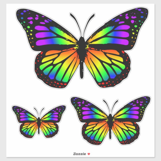 Psychedelic Rainbow Butterfly Vinyl (Sheet)