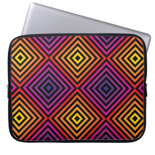 Psychedelic Rainbow Chevron Pattern Laptop Sleeve