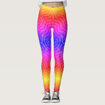 Psychedelic Rainbow Glitter Pattern Girly 