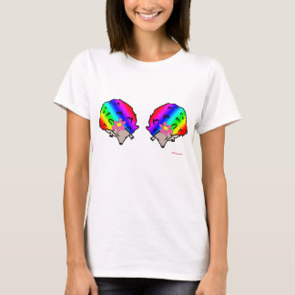 Psychedelic Rainbow Lady Hedgehog Ladies T-shirt