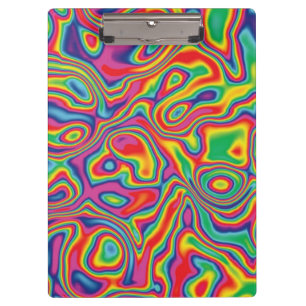 Psychedelic Rainbow Oil Pattern Clipboard