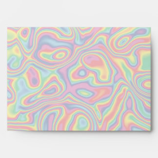Psychedelic Rainbow Oil Pattern Envelope