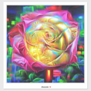 Psychedelic Rainbow Rose