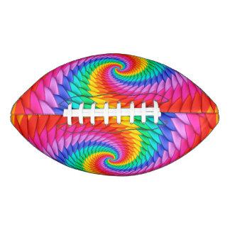 Psychedelic Rainbow Spiral Football American Football