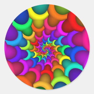 Psychedelic Rainbow Spiral Sticker