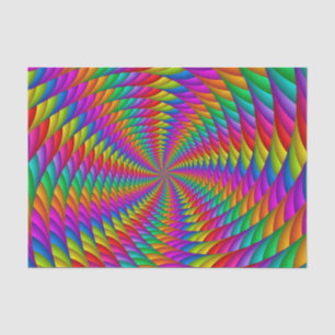Psychedelic Rainbow Spiral Tissue Paper
