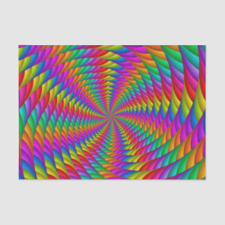 Psychedelic Rainbow Spiral Tissue Paper