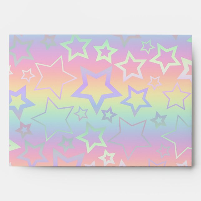 Psychedelic Rainbow Stars Envelope (Front)