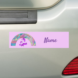 Psychedelic Rainbows and Unicorns Thunder_Cove Bumper Sticker