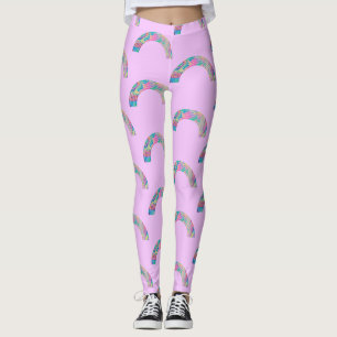 Psychedelic Rainbows and Unicorns Thunder_Cove Leggings
