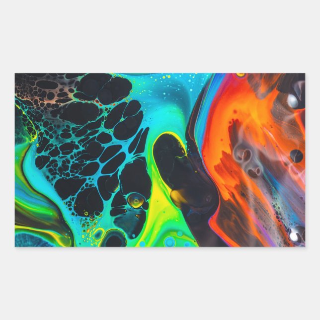 Psychedelic Rectangular Sticker (Front)