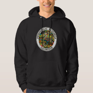 Psychedelic Research Volunteer UFO Aliens Retro Vi Hoodie