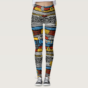 Psychedelic Retro Colours Leggings