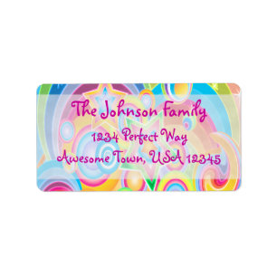 Psychedelic Retro Star Power Labels