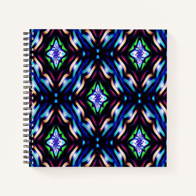 Psychedelic Ribbons.... Notebook (Front)