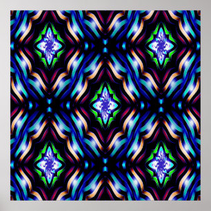 Psychedelic Ribbons... Poster