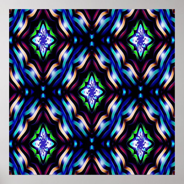 Psychedelic Ribbons... Poster (Front)