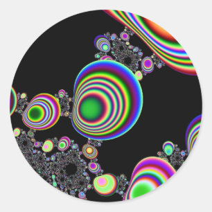 Psychedelic Ripple Classic Round Sticker