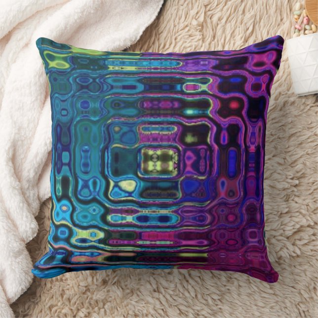 Psychedelic Ripple Effect  Cushion (Blanket)