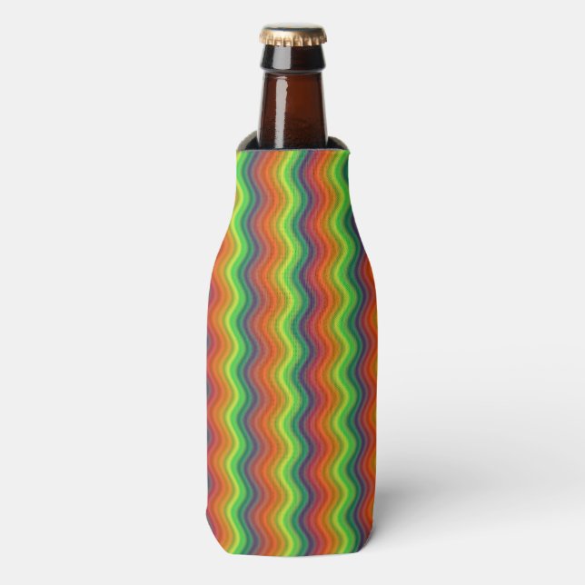 Psychedelic Ripples Can or Bottle Cooler (Bottle Front)
