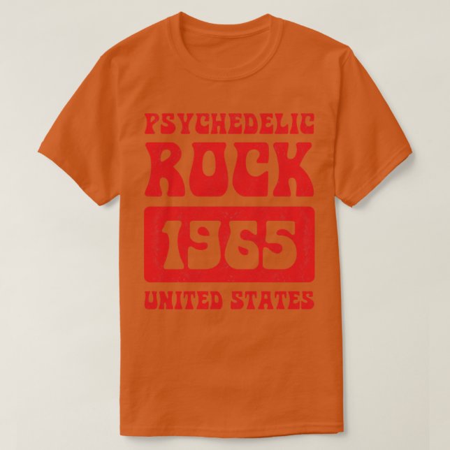 Psychedelic Rock 1965 Vintage T-Shirt (Design Front)