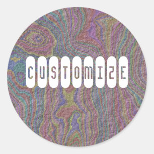 Psychedelic Rock - Template Classic Round Sticker