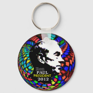 Psychedelic Ron Paul Keychain