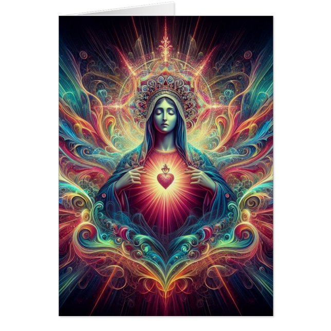 Psychedelic Sacred Heart of Mary (Front)