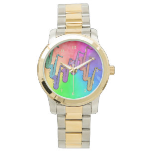 Psychedelic Saxophones Colourful Music Watch