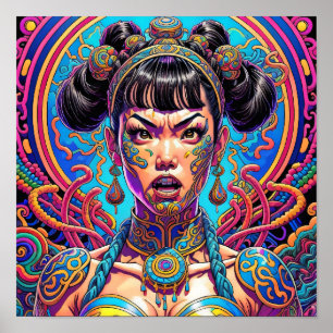 Psychedelic Say what! Art  Poster