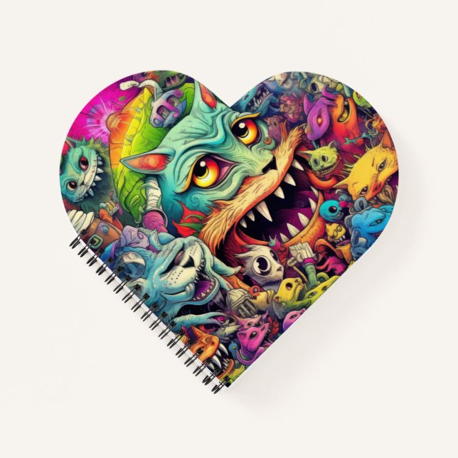 Psychedelic scary colours notebook (Front)