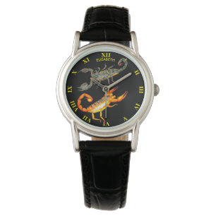 Psychedelic Scorpio Colourful Fractal Scorpions Watch