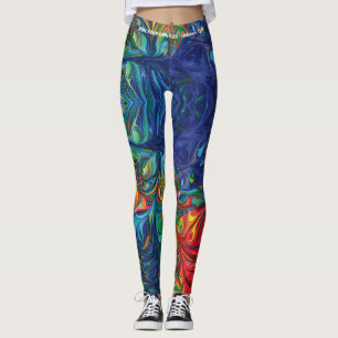 Psychedelic Scripture RUN YOUR RACE Custom Leggings