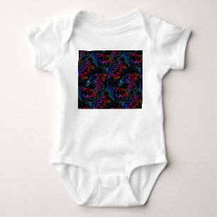 Psychedelic Sea Turtle: Boho Ocean Baby Bodysuit