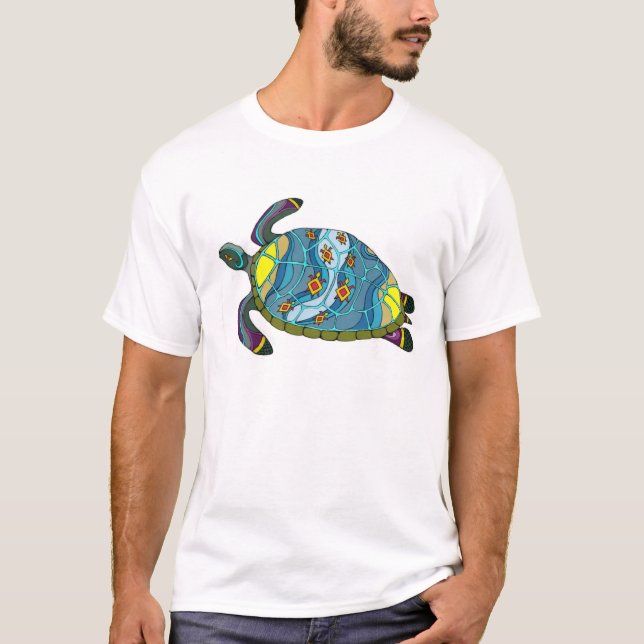 Psychedelic sea turtle T-shirt (Front)