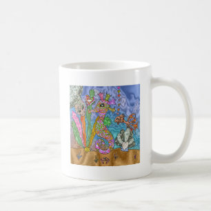 Psychedelic Seahorse Sea Turtle Art Coffee Mug