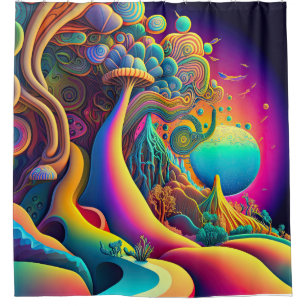 Psychedelic Shower Curtain