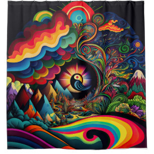 Psychedelic Shower Curtain